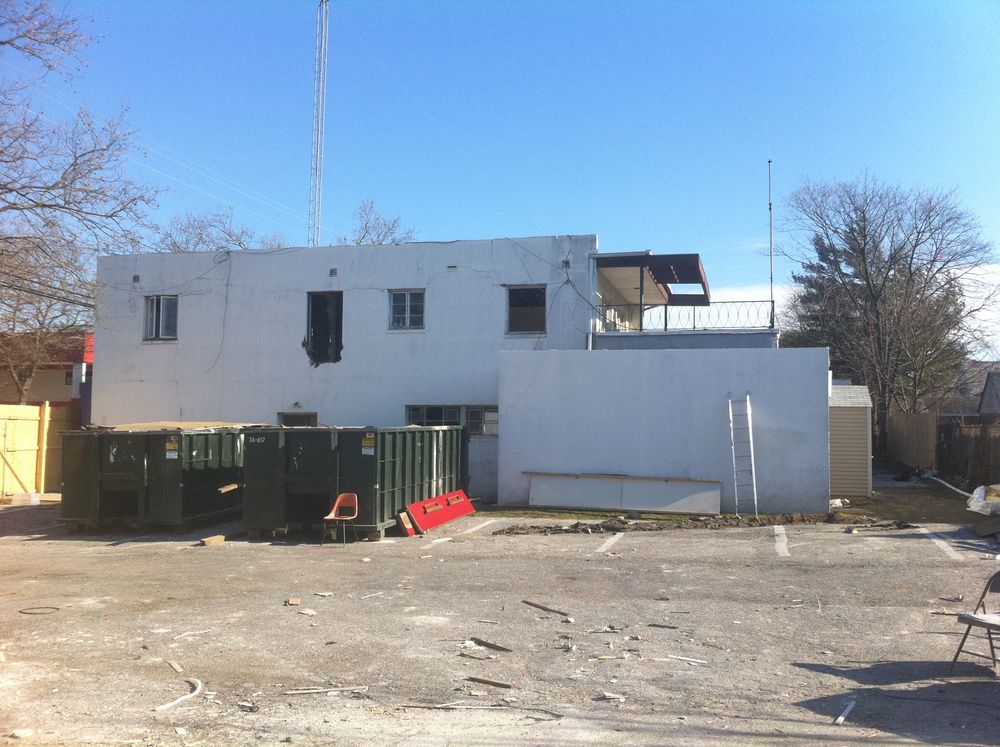 Existing building exterior before construction