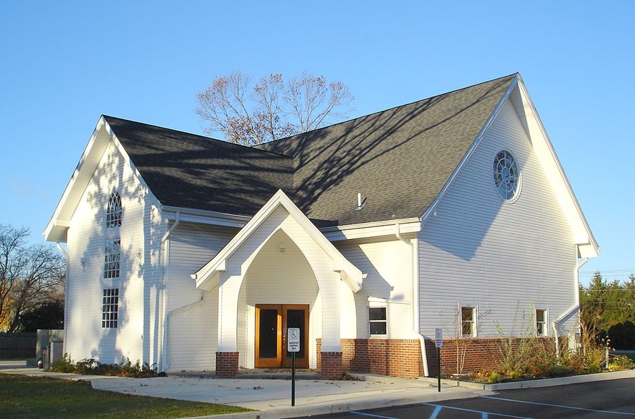 New white church building