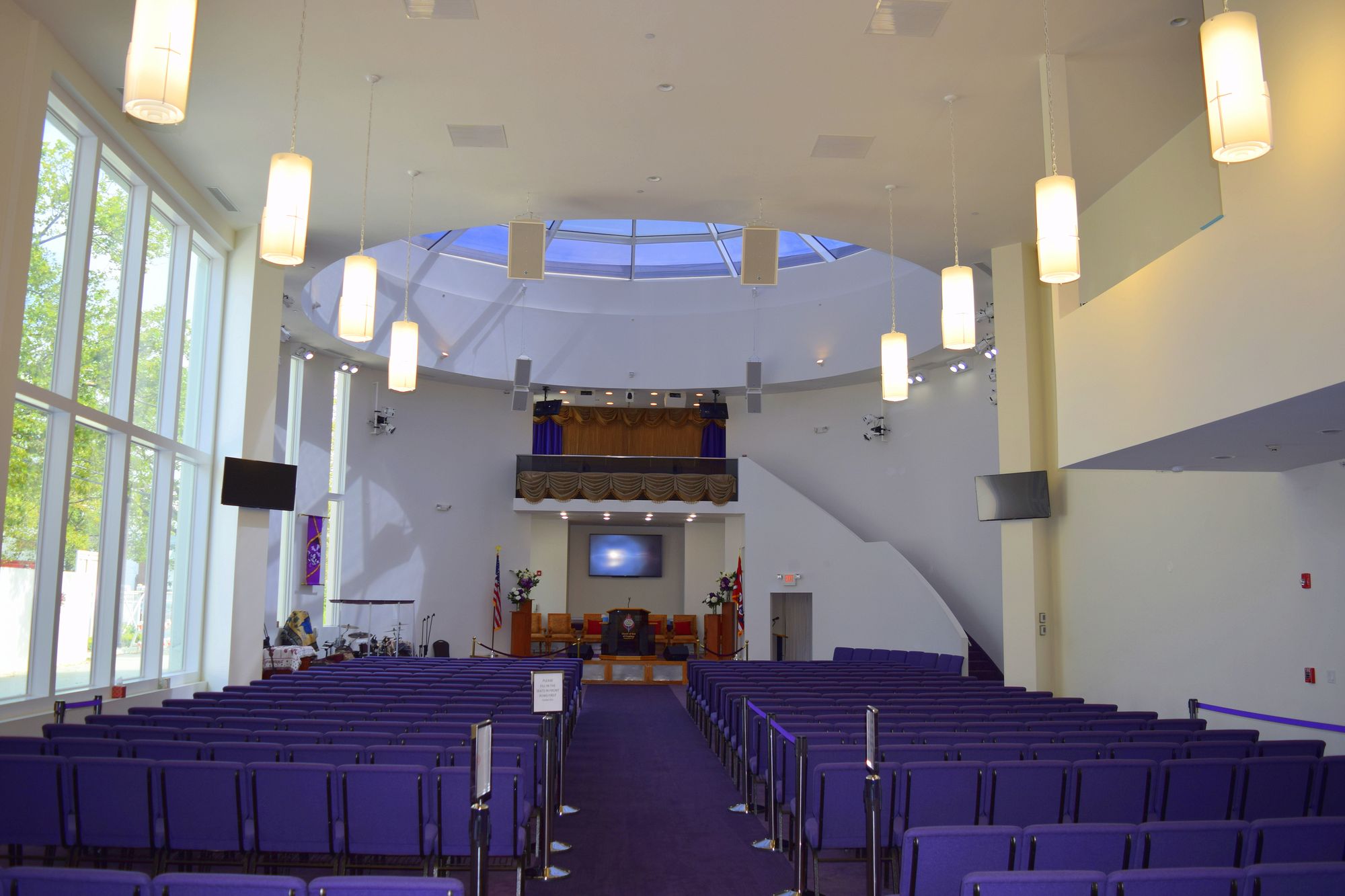 Completed church sanctuary renovation managed by Temple Consulting Group